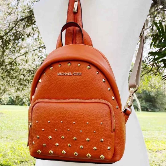 Michael Kors Convertible Backpack studded orange - Picture 10 of 12